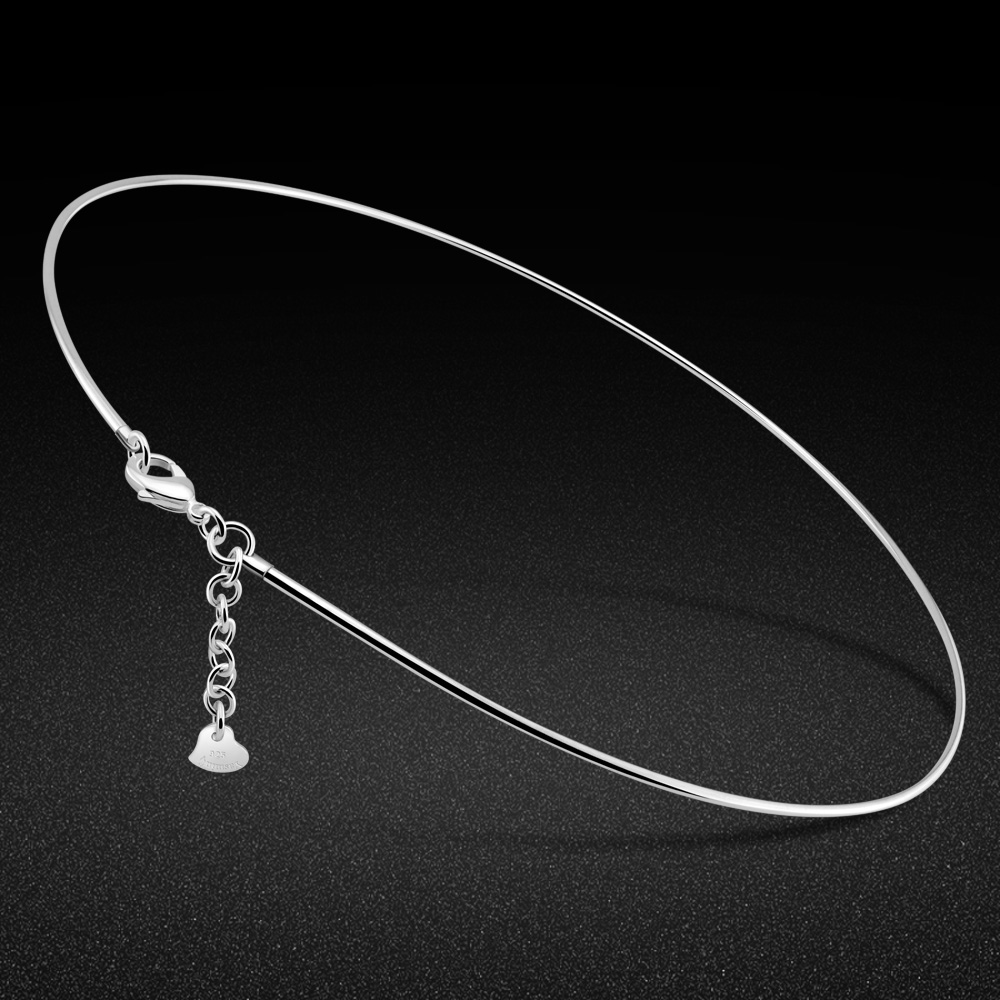925 Sterling Silver Chain Necklace Men - Kpop 925 Sterling Silver Choker Chain