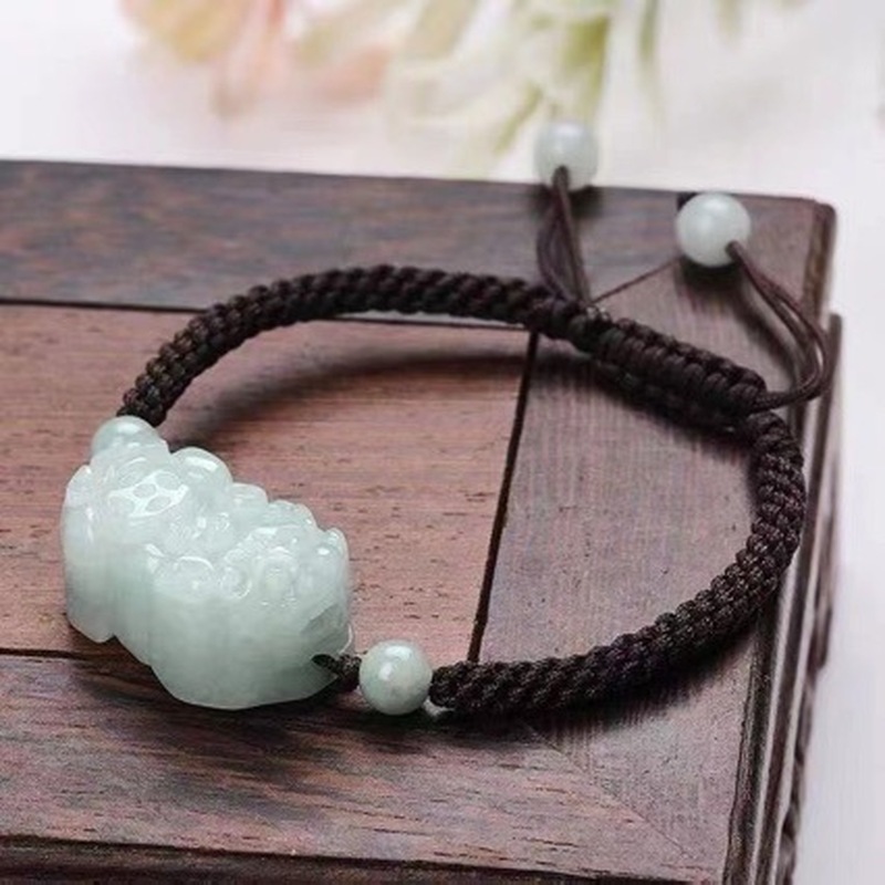 Bracelets - Natural Jadeite A-grade Pixiu Bracelet for