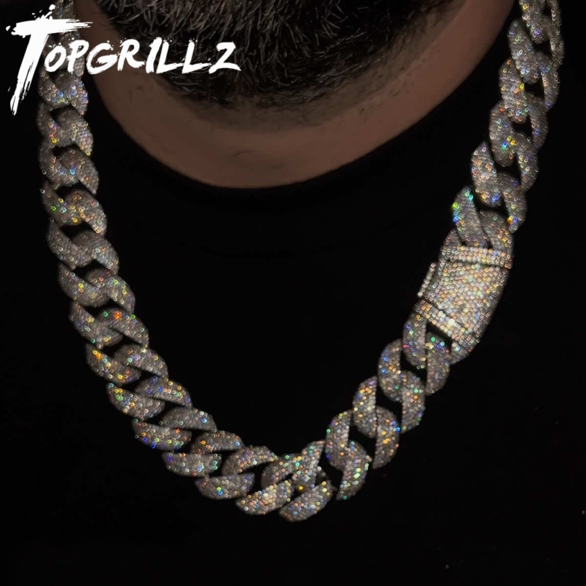 Cuban Link Chain 12Mm - TOPGRILLZ 24mm Cuban Chain Necklace Full