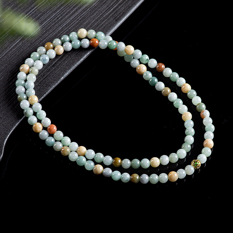 Bracelets - Burmese Jadeite Beads Bracelet Necklace Real