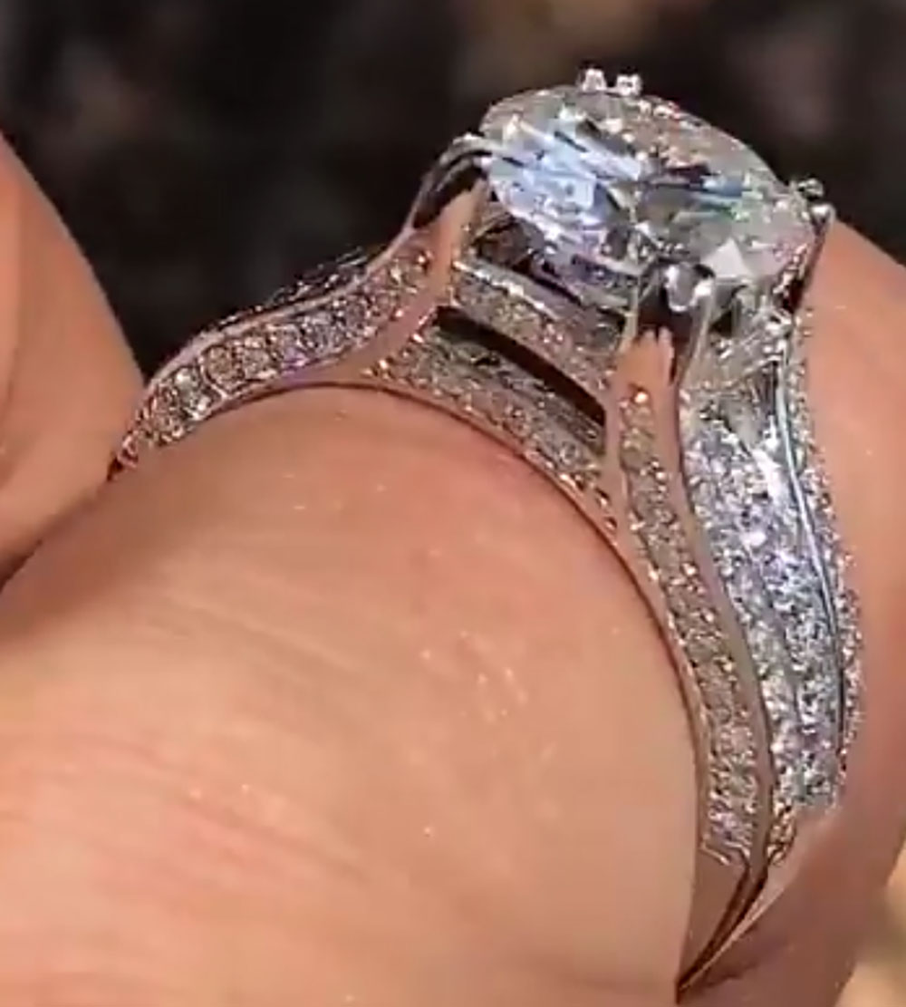 Custom Solid 14K White Gold Wo - Moissanite Engagement Ring 1 Carat ulasan dan harga