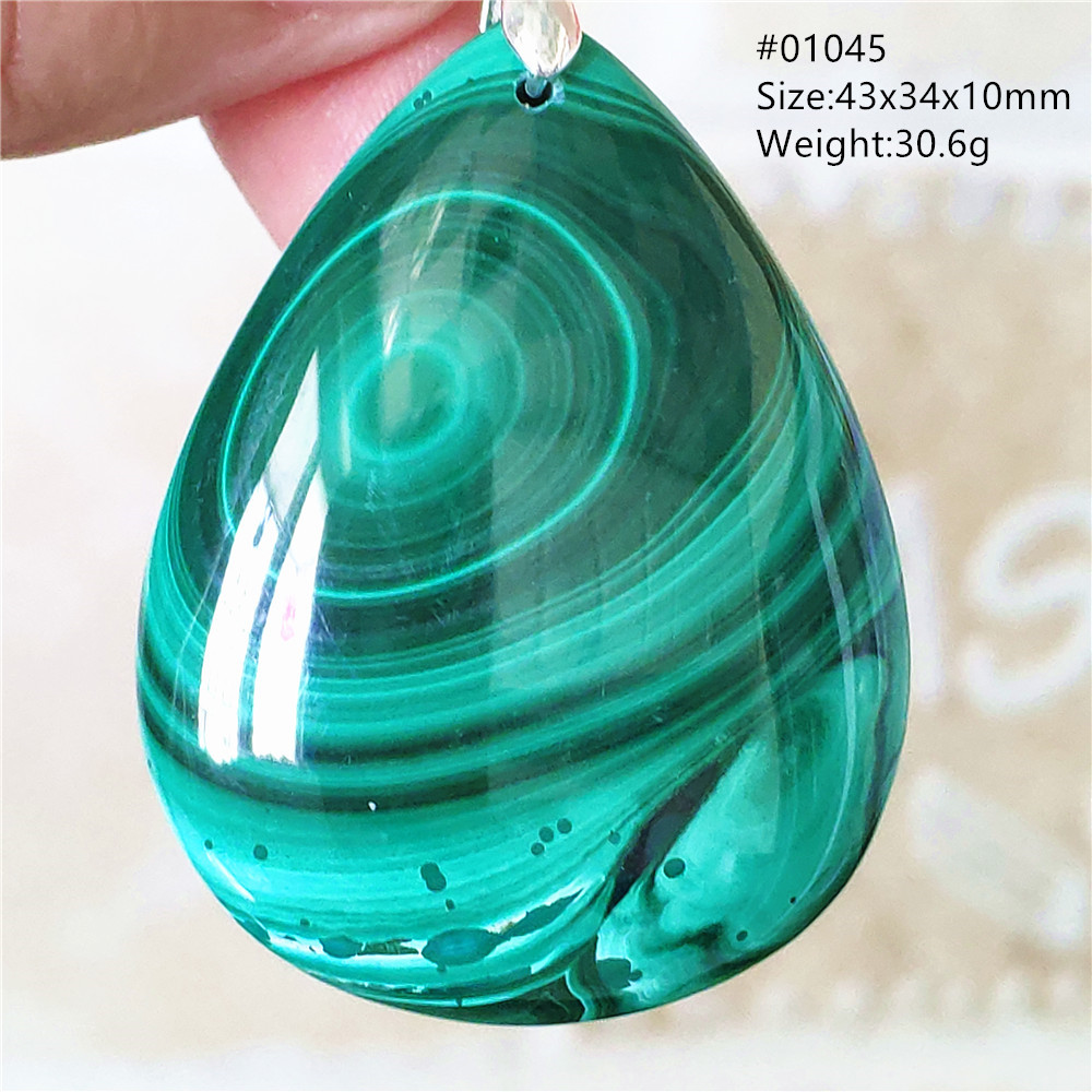 Natural Green Malachite Chryso - 925 Sterling Silver Chain Necklace Men ulasan dan harga