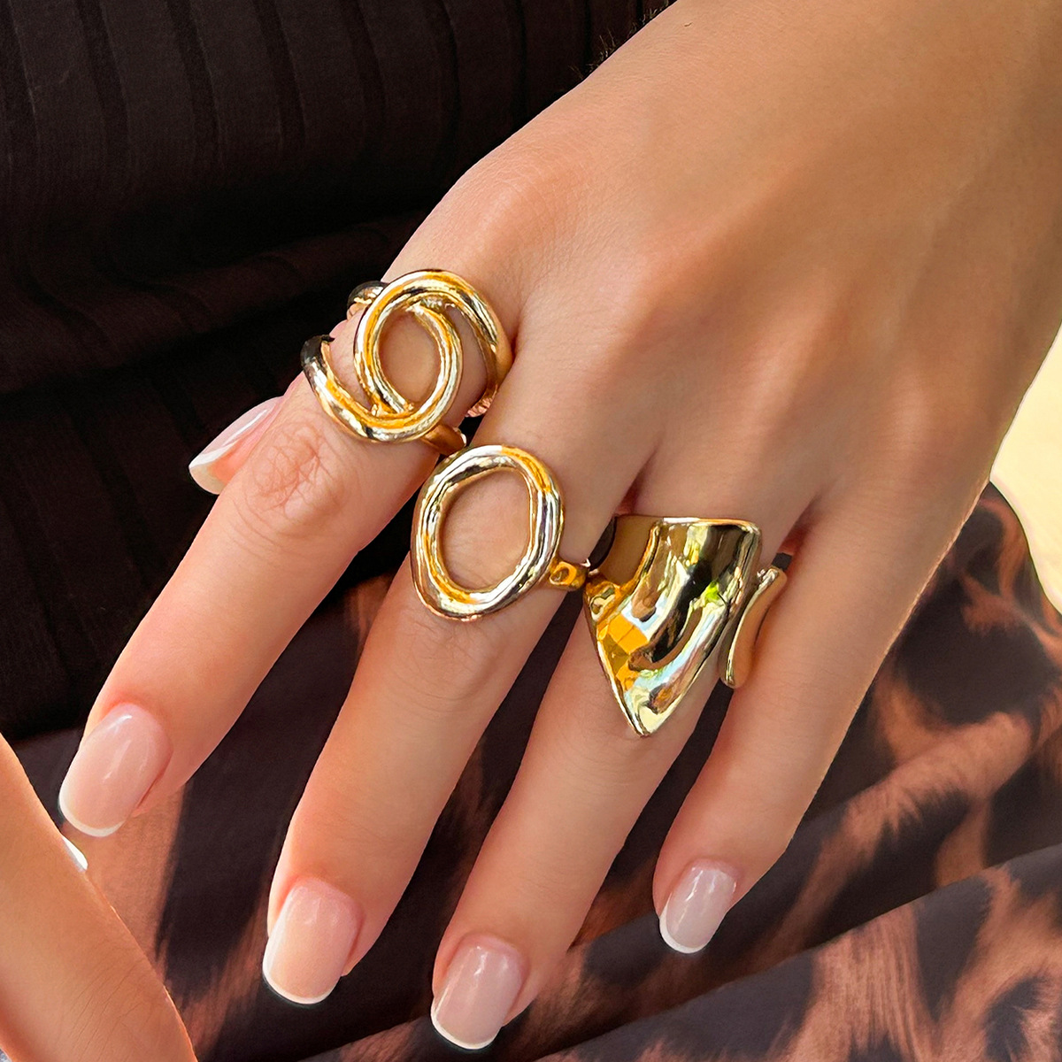 DIEZI 3pcs/set New Punk Fashio - Vintage Punk Knuckle Rings Set ulasan dan harga