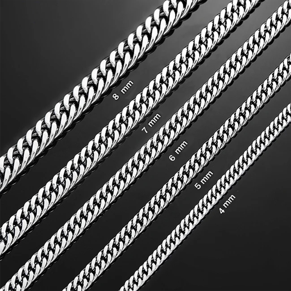 HIYEE 3mm/4mm/5mm/6mm/7mm/8mm  - Cuban Link Chain 12Mm ulasan dan harga