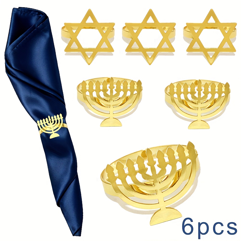 6Pcs Hanukkah Menorah Napkin R - Rings ulasan dan harga