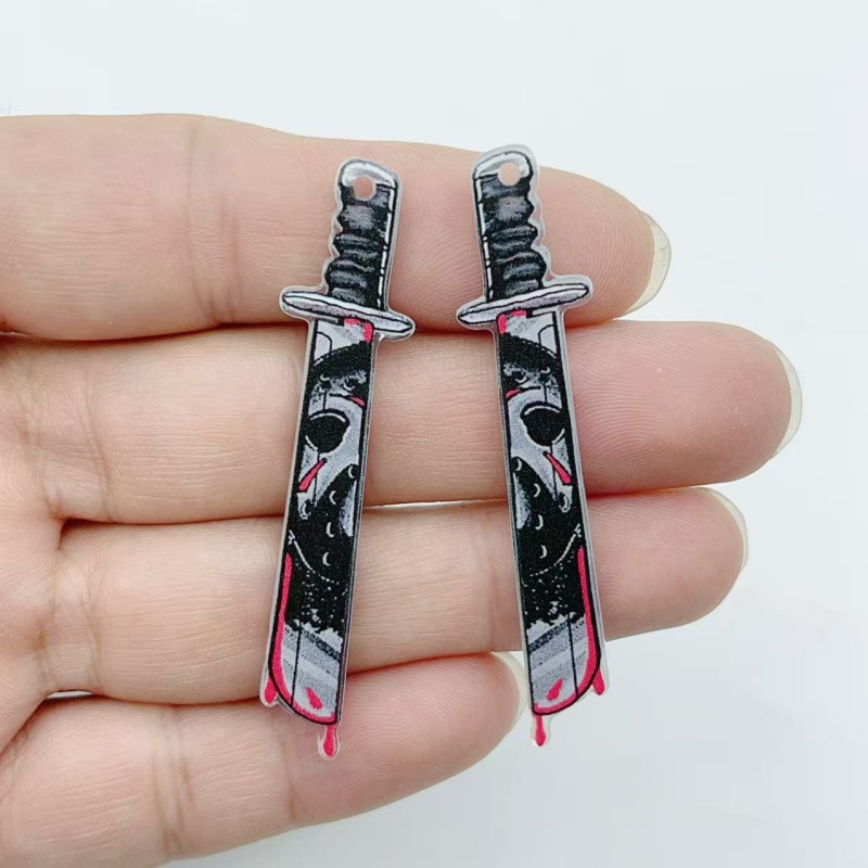 10 pieces of acrylic jewelry H - Earrings ulasan dan harga