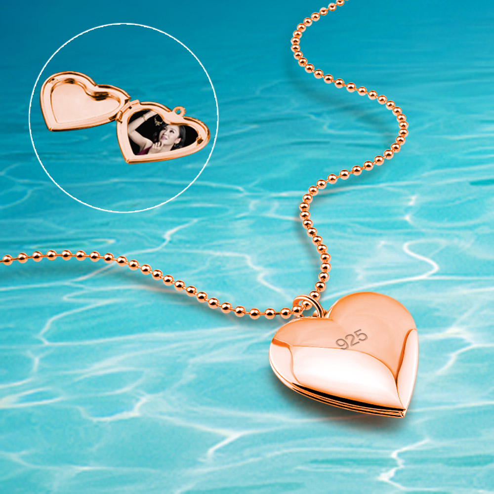 Eternal Love Heart Choker 925  - Heart Locket Necklace Photo ulasan dan harga