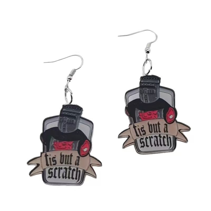 10PCS acrylic black and white  - Earrings ulasan dan harga