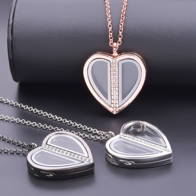 Magnet Heart Locket Necklace F - Heart Locket Necklace Photo ulasan dan harga
