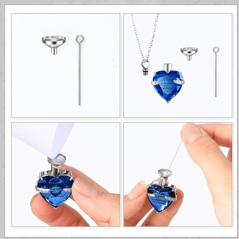 3 Styles Urn Necklace for Ashe - Heart Locket Necklace Photo ulasan dan harga
