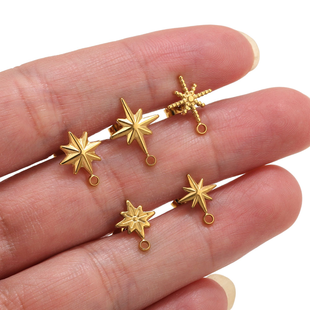 6pcs Stainless Steel Star Earr - Body Jewelry ulasan dan harga