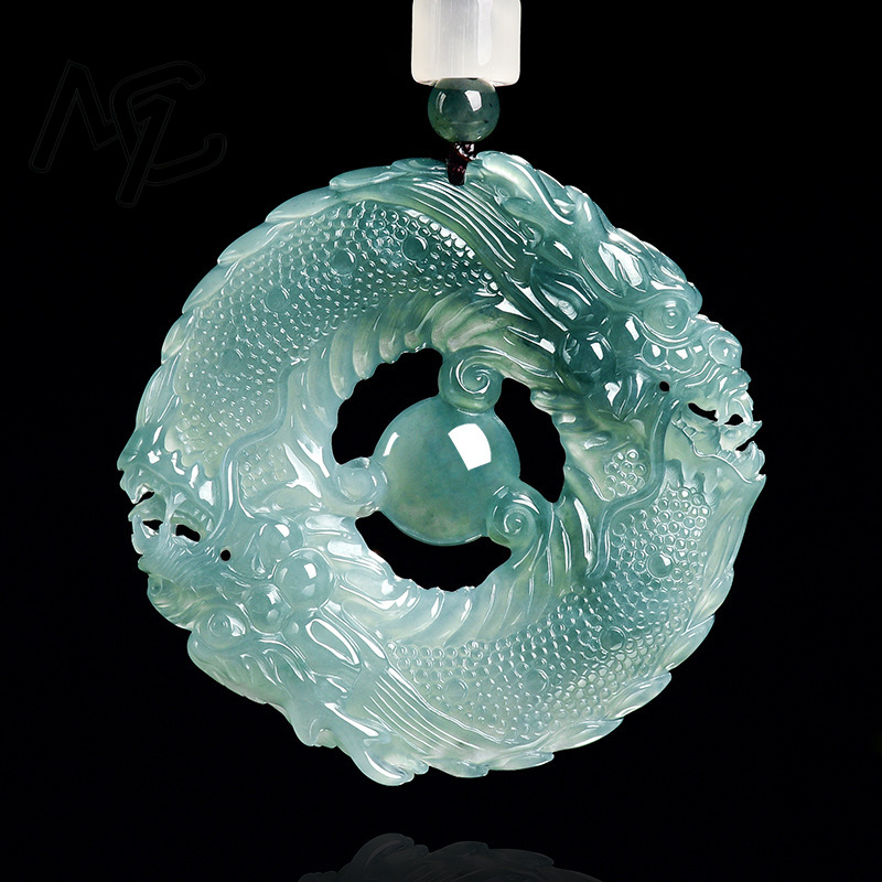Natural Real Emerald Blue Wate - Necklaces ulasan dan harga