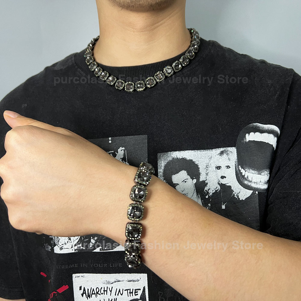 Brilliant Multi Colors Iced Ou - Cuban Link Chain 12Mm ulasan dan harga