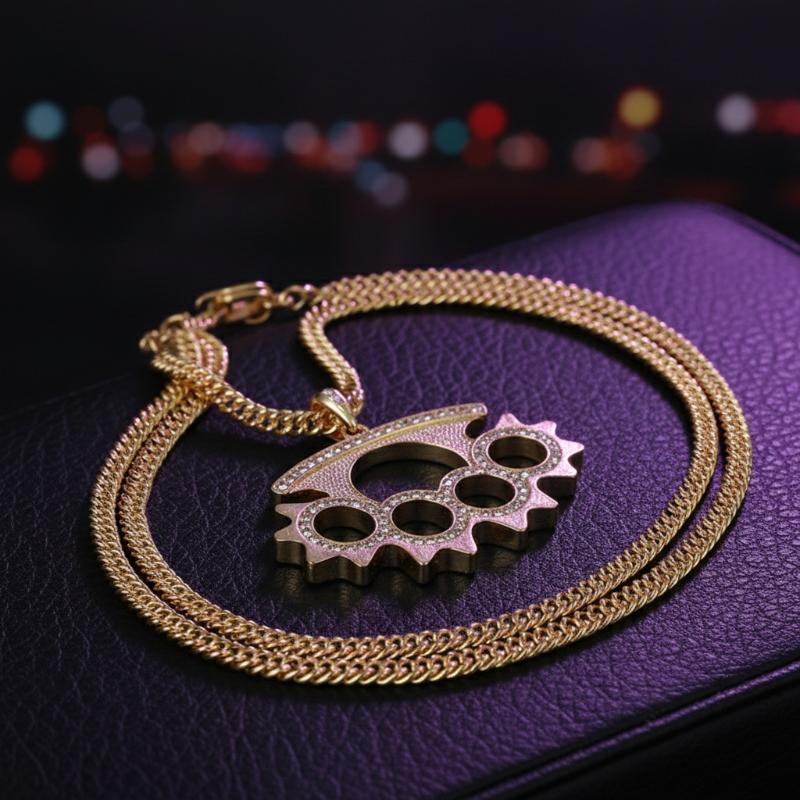 Y2K Punk Stainless Steel Penda - Layered Pendant Necklace Aesthetic ulasan dan harga