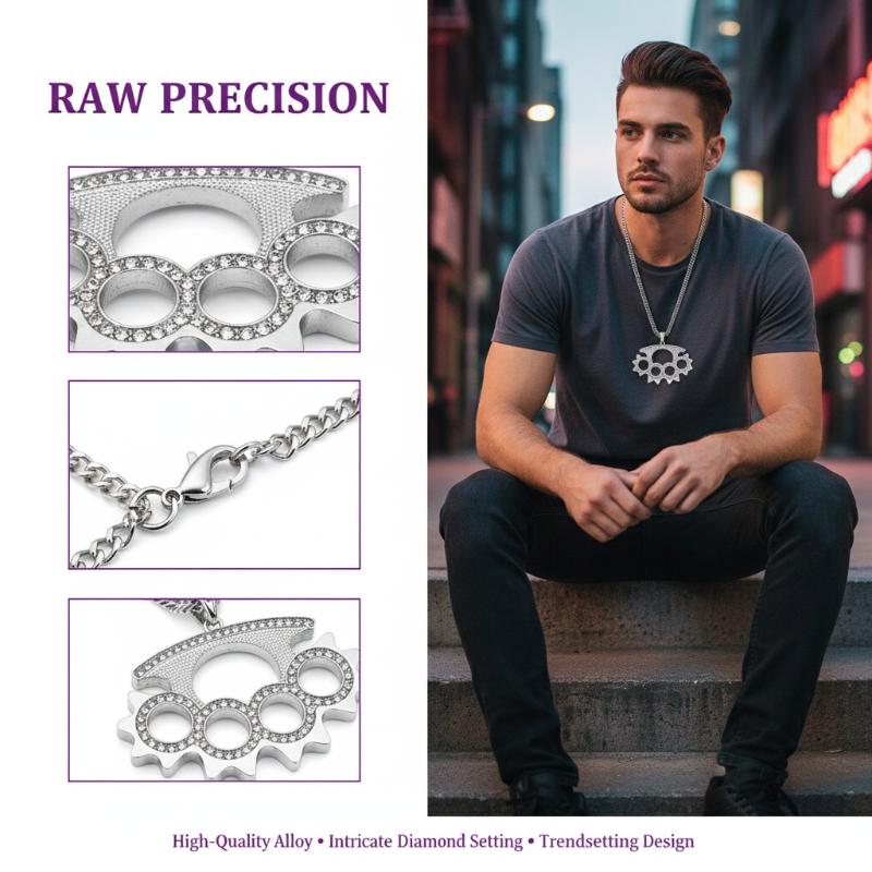 Y2K Punk Stainless Steel Penda - Layered Pendant Necklace Aesthetic ulasan dan harga