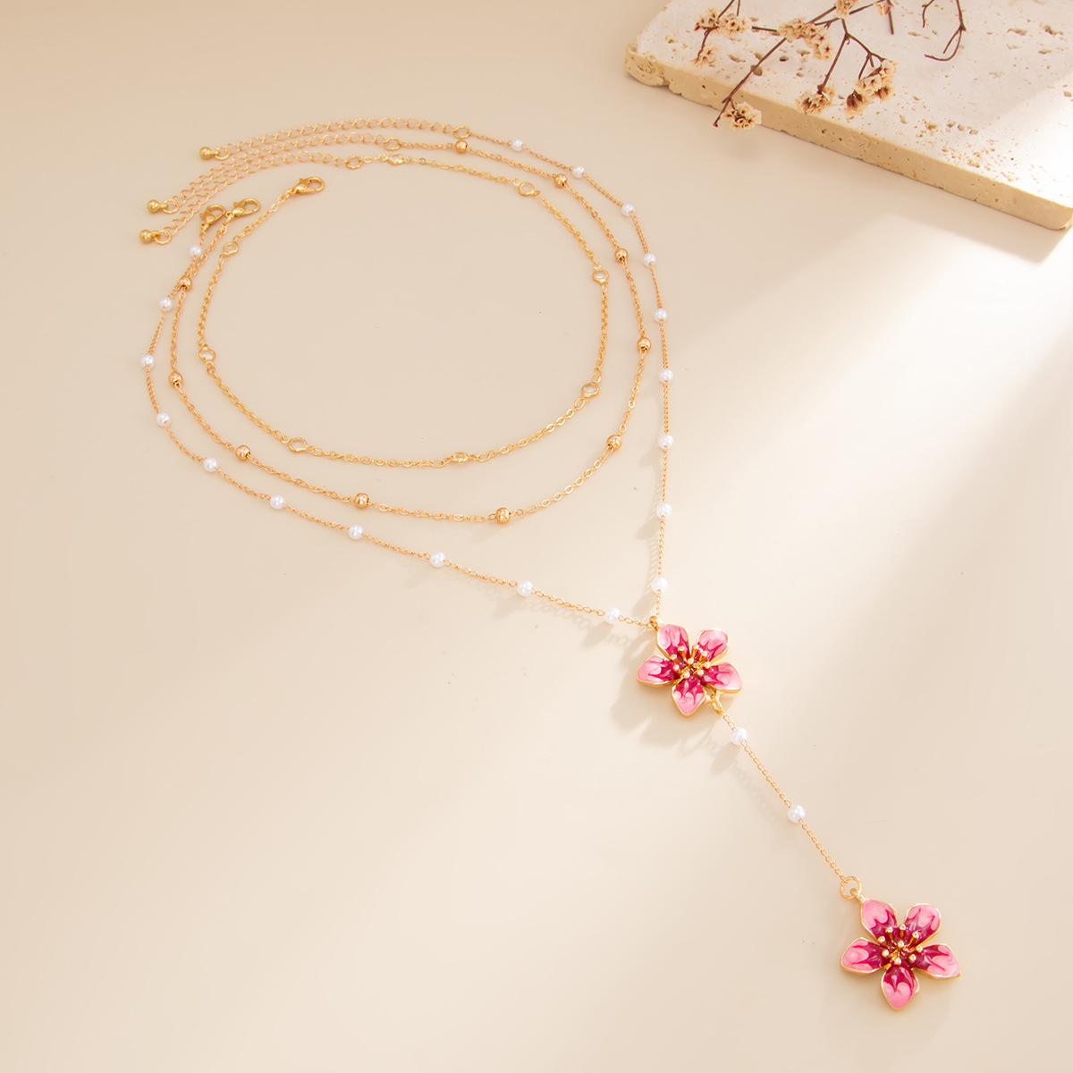 Clean Aesthetic Dainty Layered - Layered Pendant Necklace Aesthetic ulasan dan harga