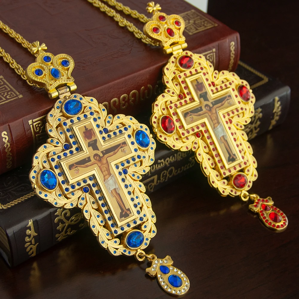 HTISOK Orthodox Bishop Pectora - Cross Pendant Necklace Gold ulasan dan harga