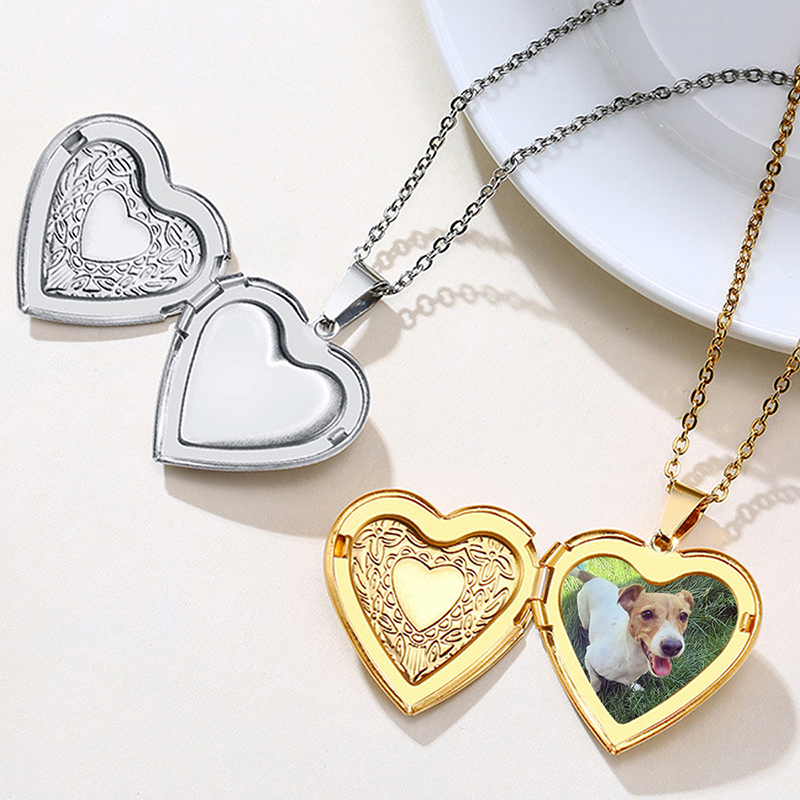 Personalized Locket Necklace C - Heart Locket Necklace Photo ulasan dan harga