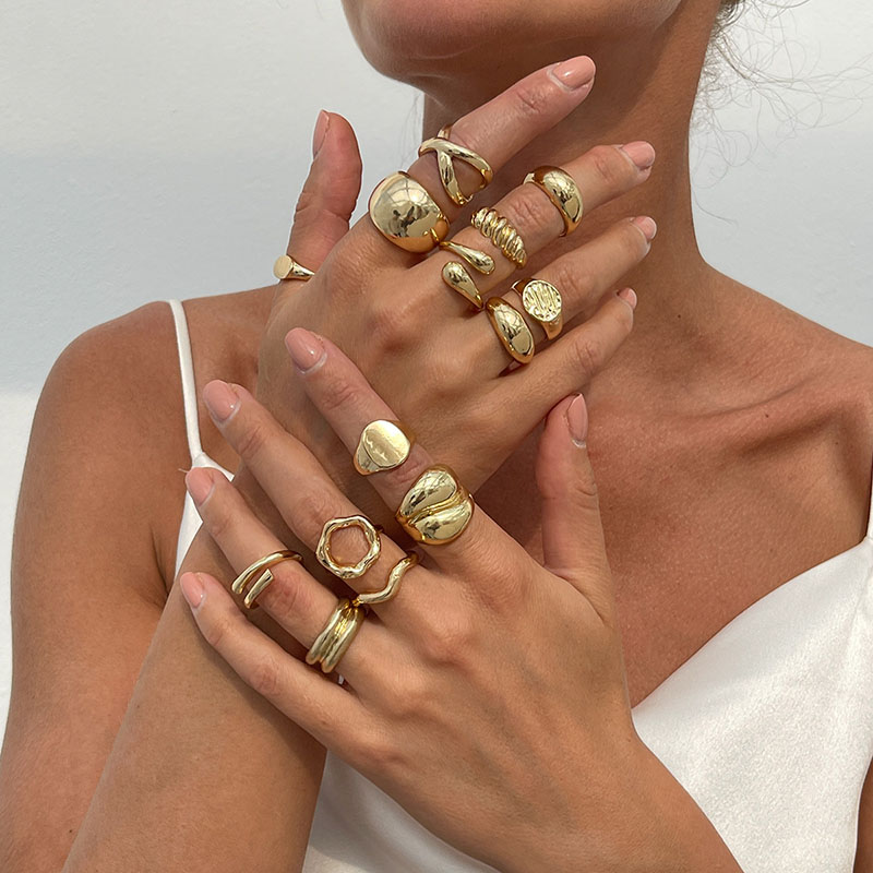 Fashion Vintage Metal Rings Fo - Vintage Punk Knuckle Rings Set ulasan dan harga