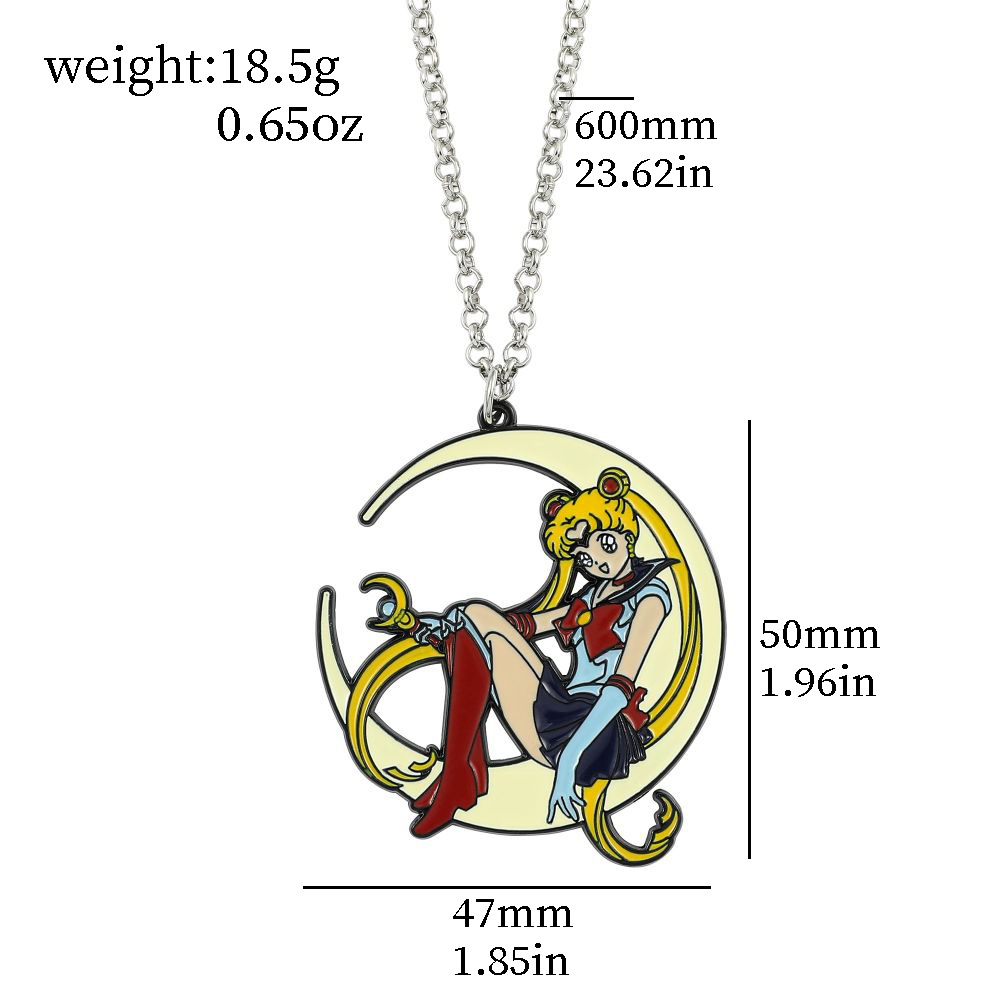 Sweet Anime Metal Enamel Neckl - Anime Pendant Necklace ulasan dan harga