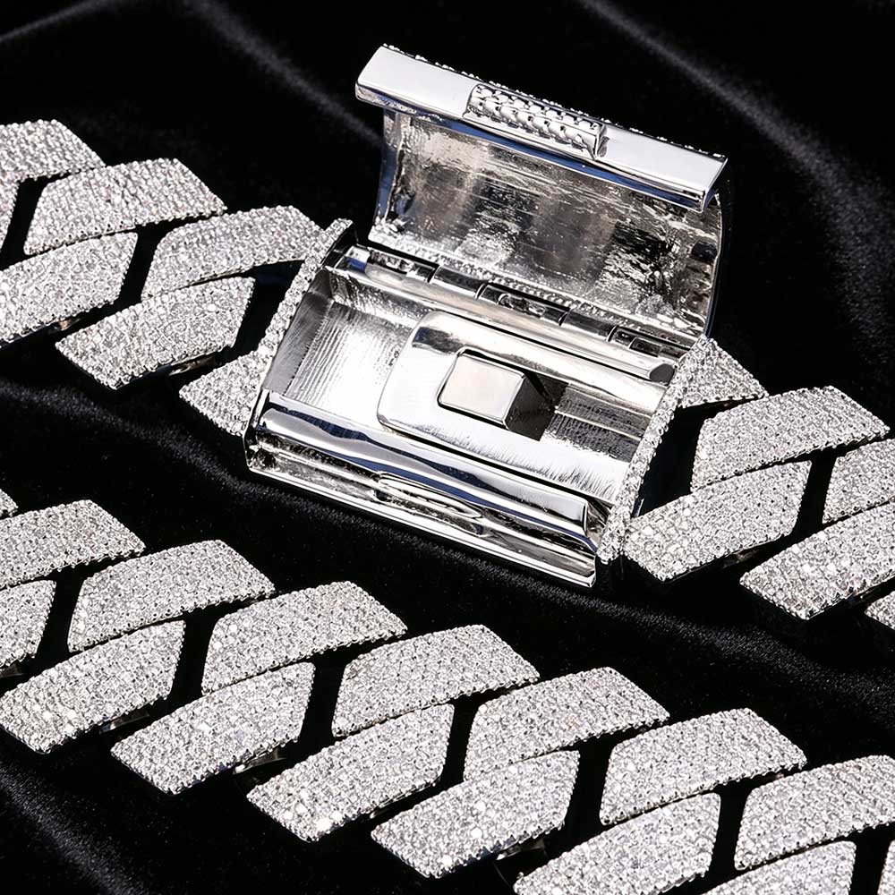 Nuoya Iced Out 26mm 6 Rows Cub - Cuban Link Chain 12Mm ulasan dan harga