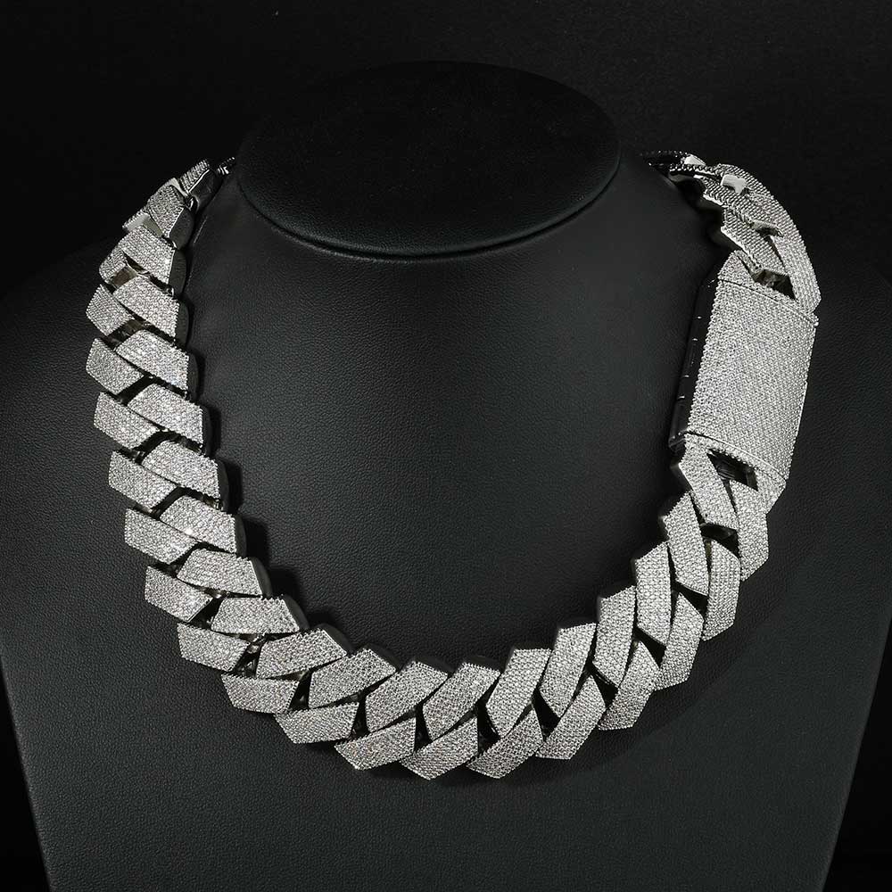 Nuoya Iced Out 26mm 6 Rows Cub - Cuban Link Chain 12Mm ulasan dan harga