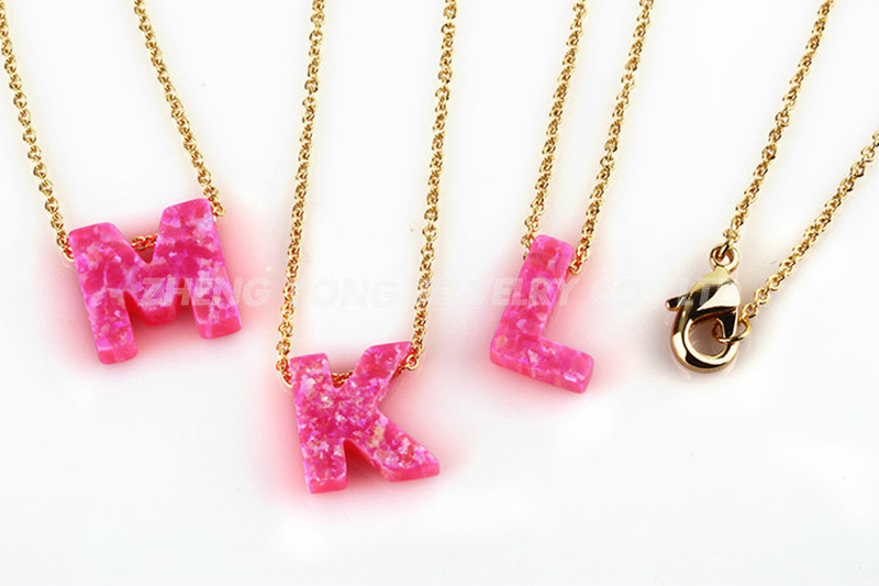 Initial Letter Pendant Necklac - Initial Letter Necklace 18K Gold ulasan dan harga