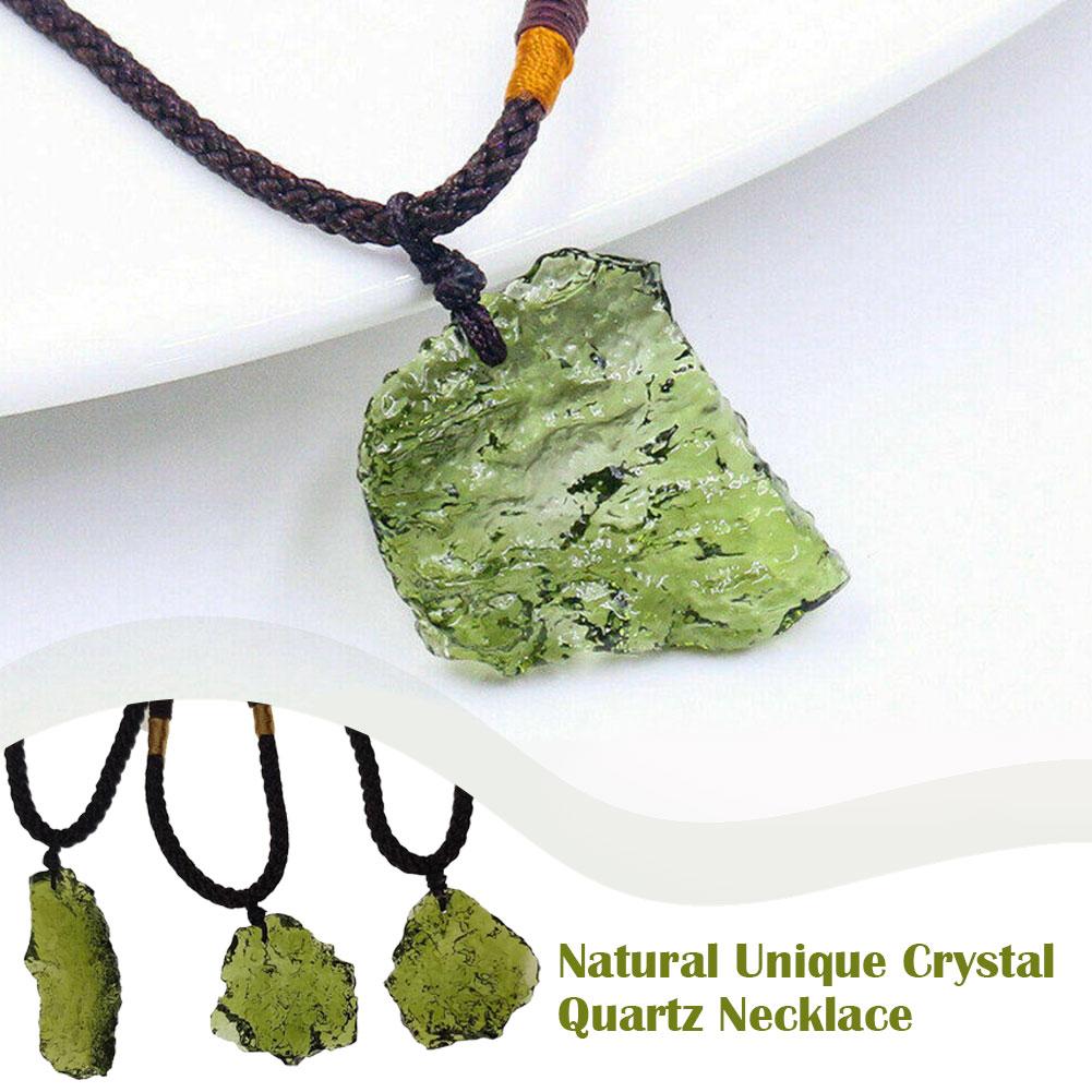 Natural Unique Crystal Quartz  - Crystal Pendant Necklace Natural Stone ulasan dan harga