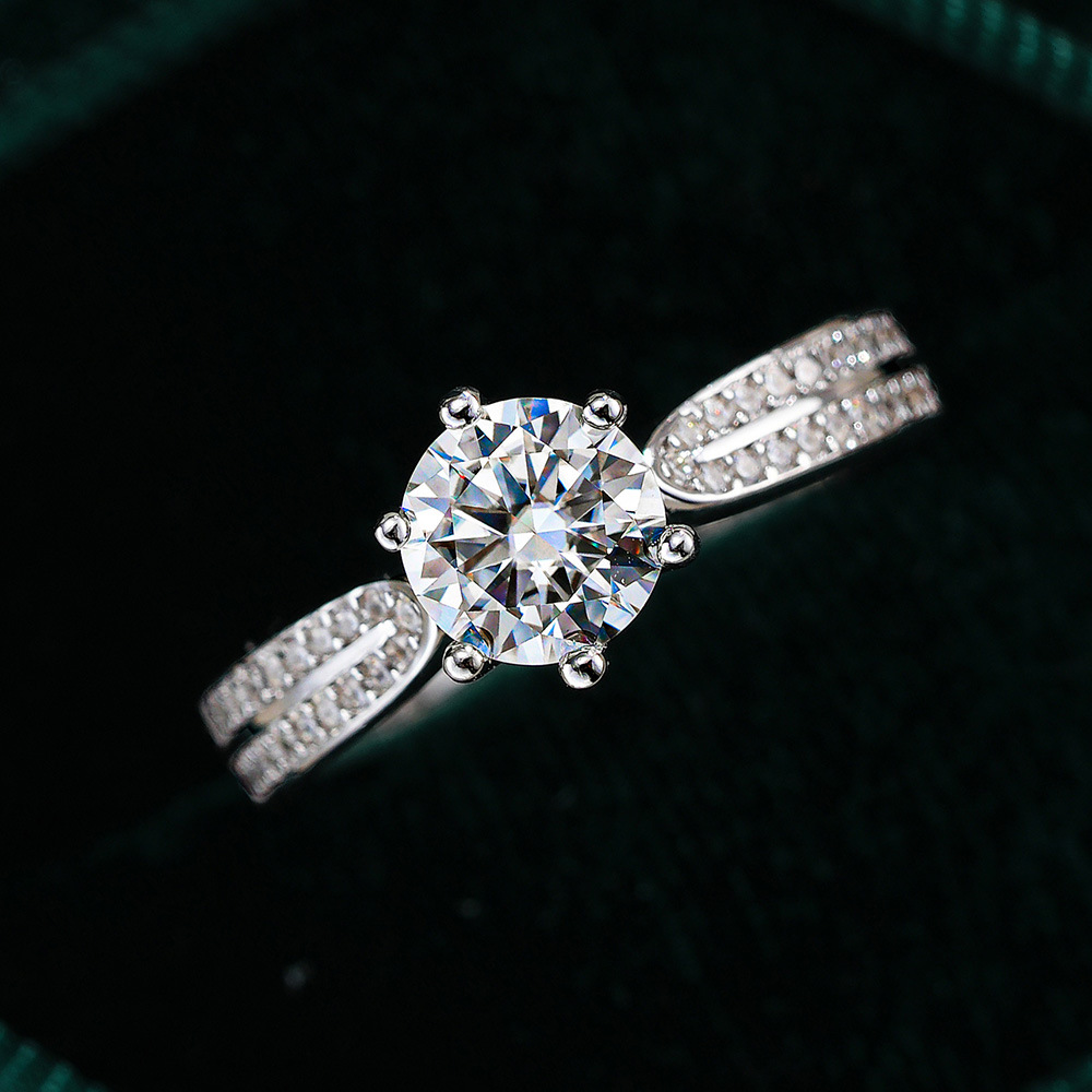 0.5/1/2/3 Carat Classic Six Cl - Moissanite Engagement Ring 1 Carat ulasan dan harga