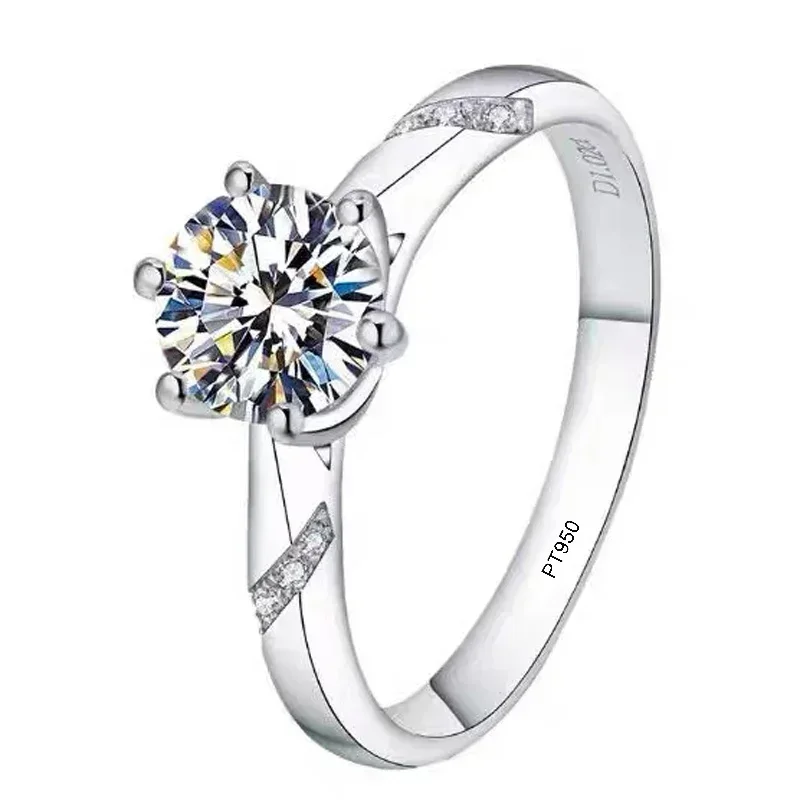Eldorado Gold  100% Original C - Moissanite Engagement Ring 1 Carat ulasan dan harga