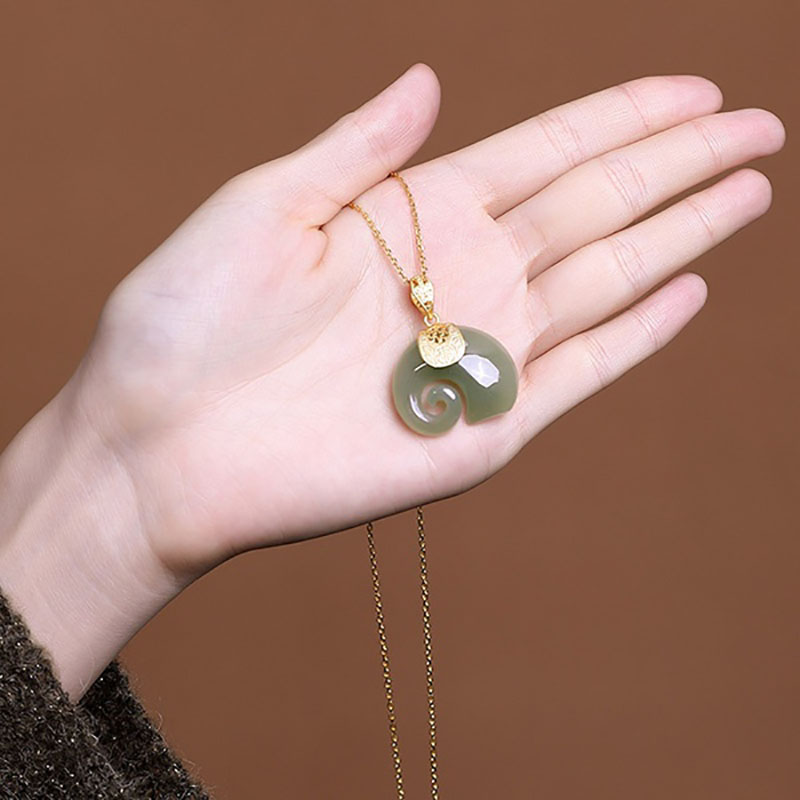 Boutique Natural Stone Hetian  - Crystal Pendant Necklace Natural Stone ulasan dan harga