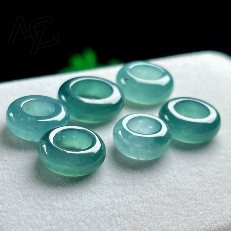 Natural Emerald Blue Water Luc - Rings ulasan dan harga