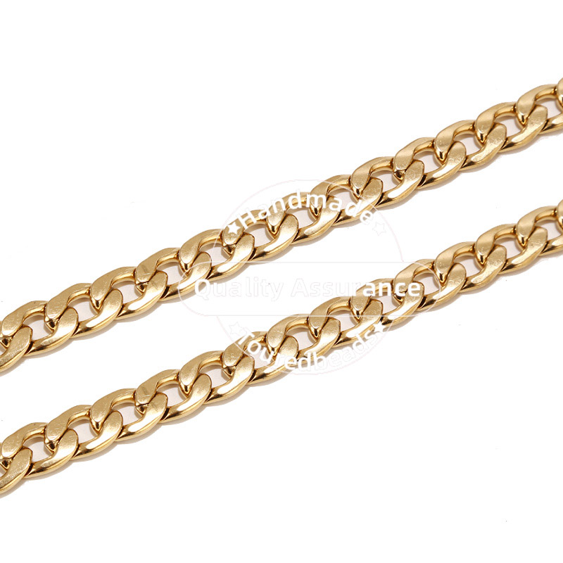 1m Gold Tone 12mm Width Heavy  - Cuban Link Chain 12Mm ulasan dan harga