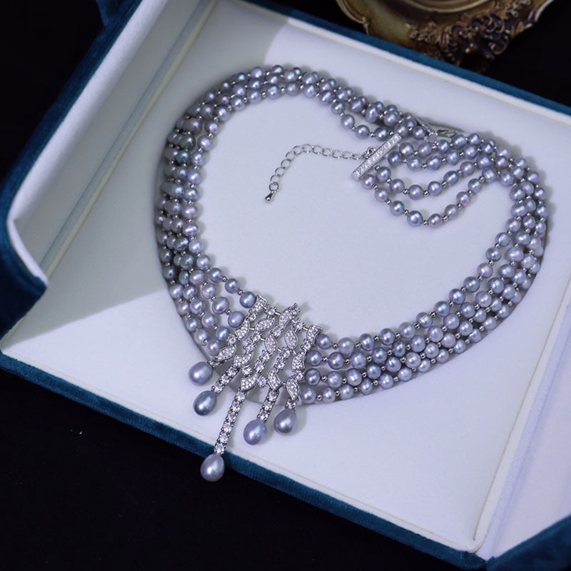 Freshwater Pearl Necklace, Vin - Pearl Choker Necklace Vintage ulasan dan harga