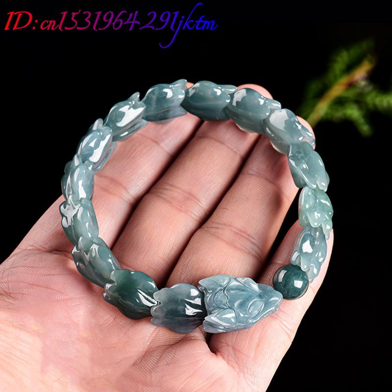 Blue Burmese Jadeite Dragon Br - Bracelets ulasan dan harga