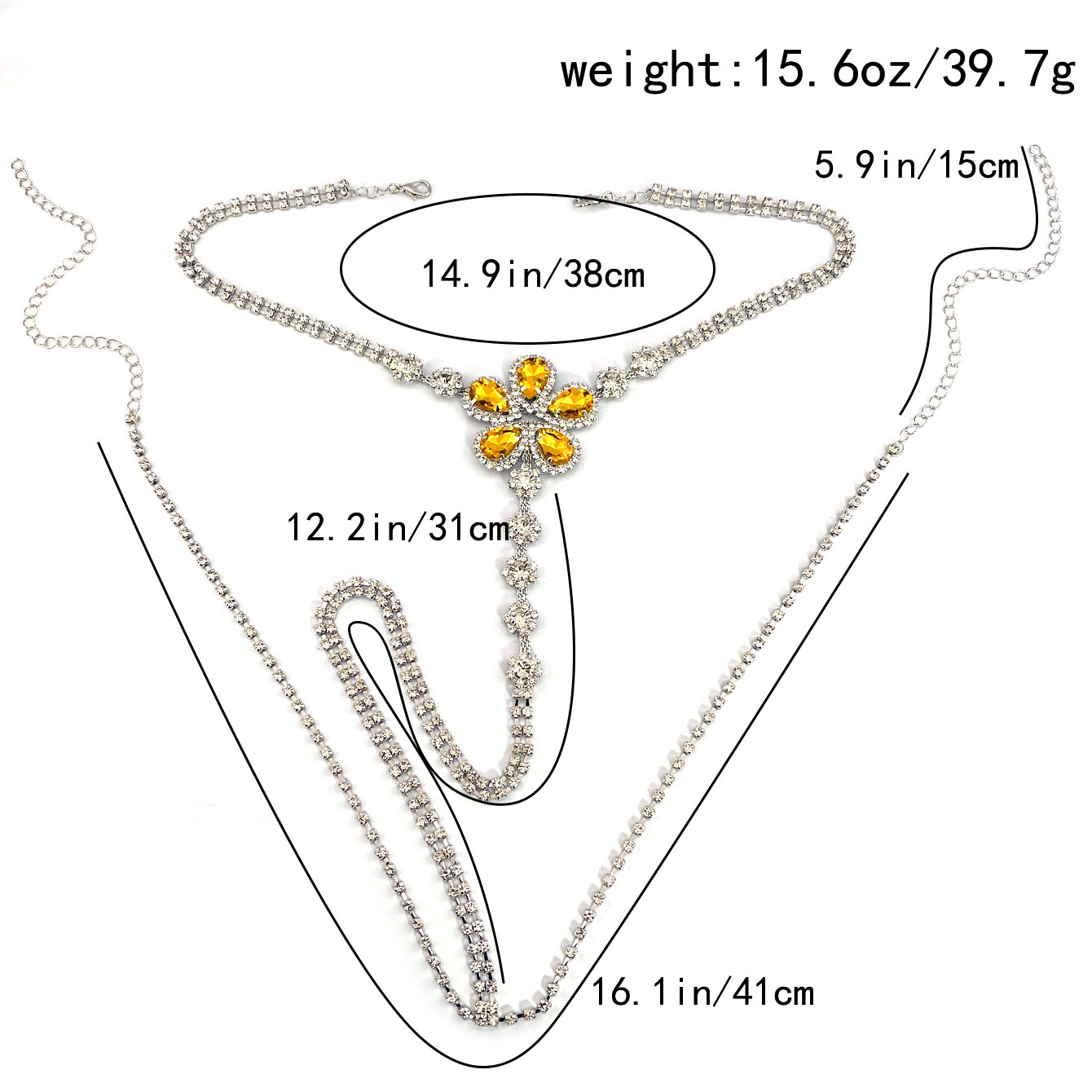 1pc Flower Shaped Sexy Rhinest - Body Jewelry ulasan dan harga