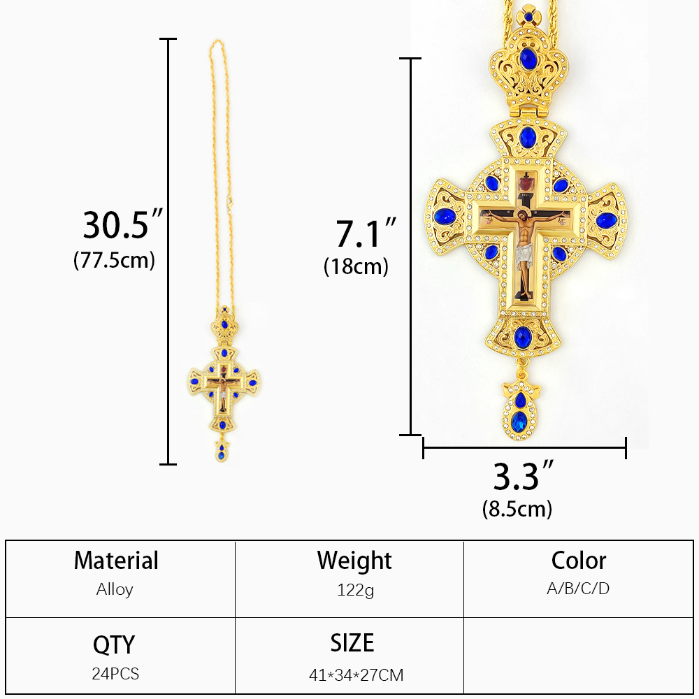 Traditional Byzantine Orthodox - Cross Pendant Necklace Gold ulasan dan harga