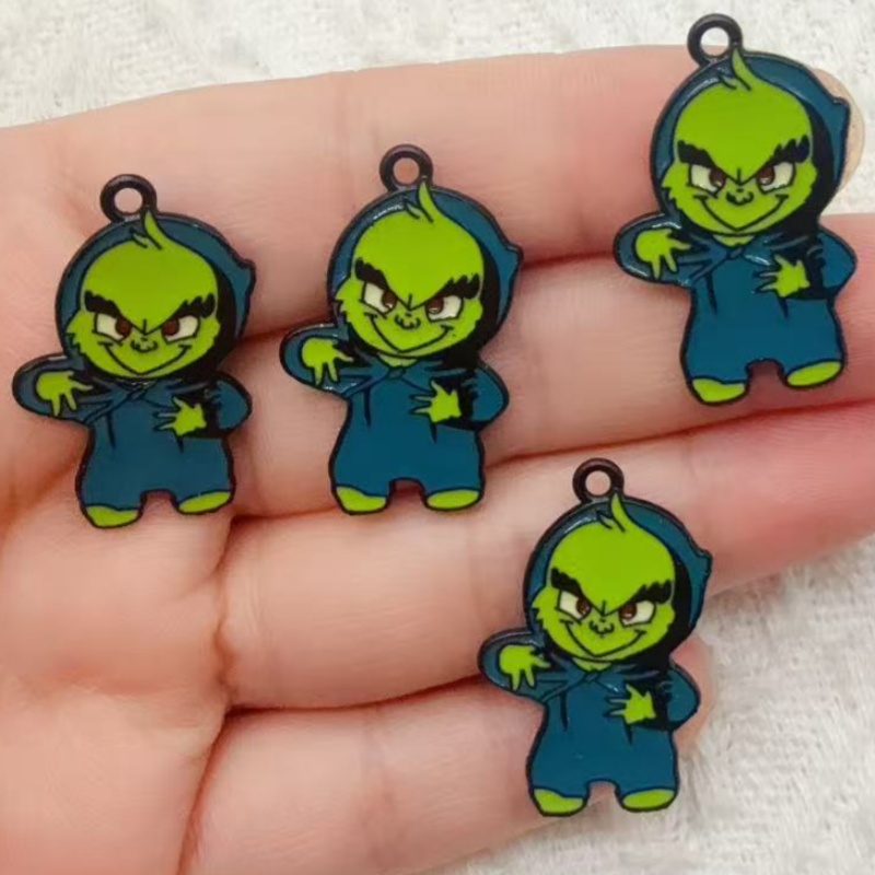 10pcs alloy drip oil cartoon C - Earrings ulasan dan harga