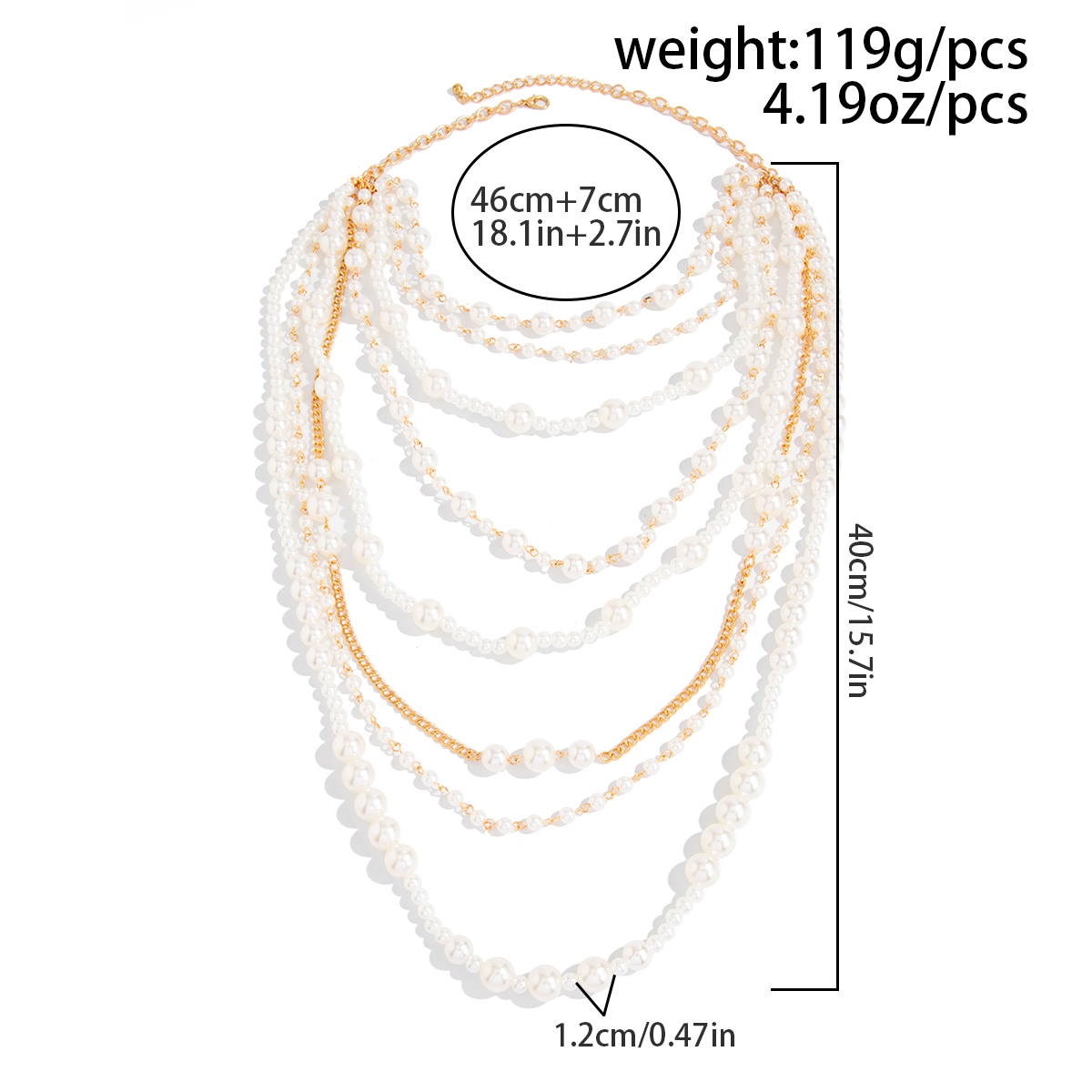 Ingemark Elegant Boho Imitatio - Pearl Choker Necklace Vintage ulasan dan harga