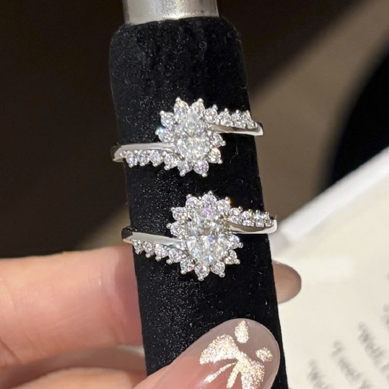 Apaison Luxury 0.5ct&1 Carat M - Moissanite Engagement Ring 1 Carat ulasan dan harga
