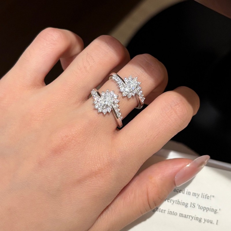 Apaison Luxury 0.5ct&1 Carat M - Moissanite Engagement Ring 1 Carat ulasan dan harga