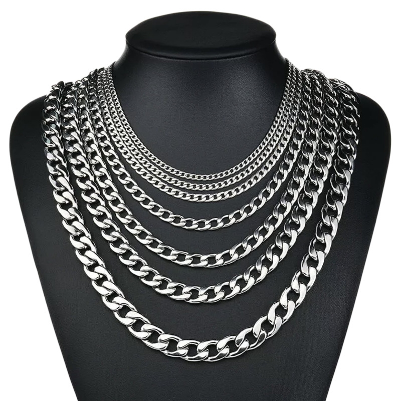 YQ 3MM-10MM 316L Stainless Ste - Cuban Link Chain 12Mm ulasan dan harga
