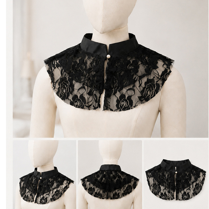 Elegant Lace Floral False Coll - Necklaces ulasan dan harga